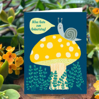 Birthday snail on magical mushrooms