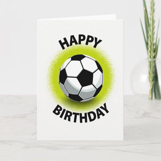 Birthday Soccer Burst Card (Front)