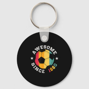 Birthday Soccer Player 66 Year Old Awesome Since 1 Key Ring