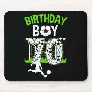 Birthday Soccer Shirt For 70 Year Old Boy Who Love Mouse Pad