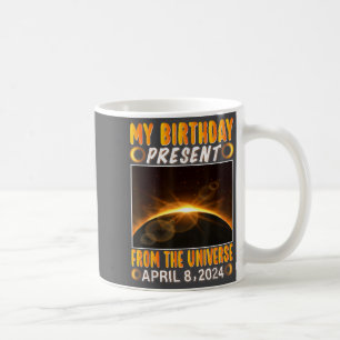 Birthday Solar Eclipse April 8 2024 Total Solar Ec Coffee Mug