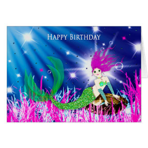 Birthday, Someone special, Mermaid in the deep sea