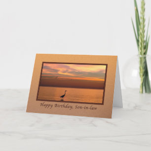 Birthday, Son-in-law, Ocean View at Sunset Card