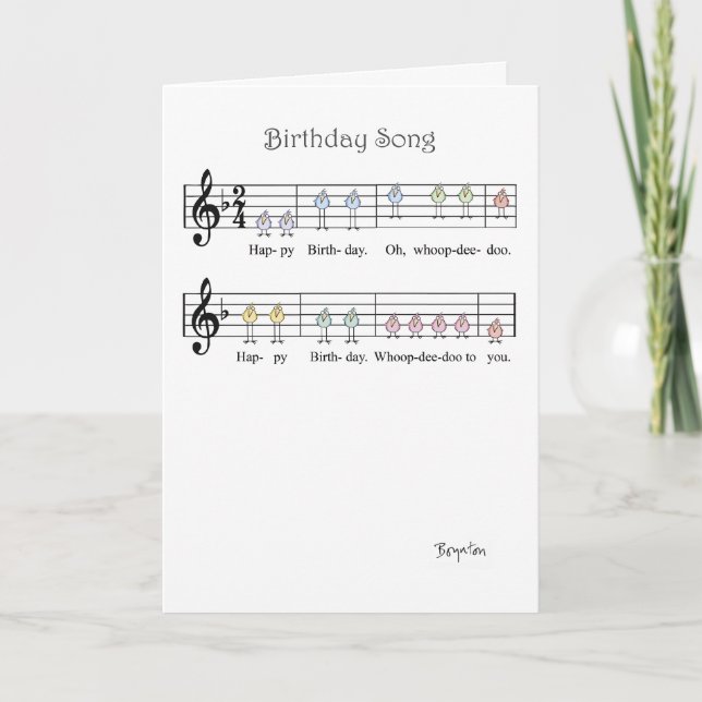 BIRTHDAY SONG CARD (Front)
