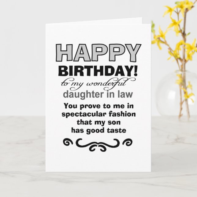 Birthday son's good taste card (Yellow Flower)