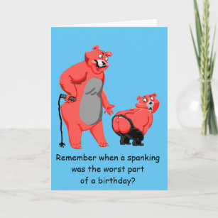 Birthday spanking card