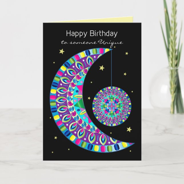 Birthday Special Someone Kaleidoscope Abstract Card (Front)