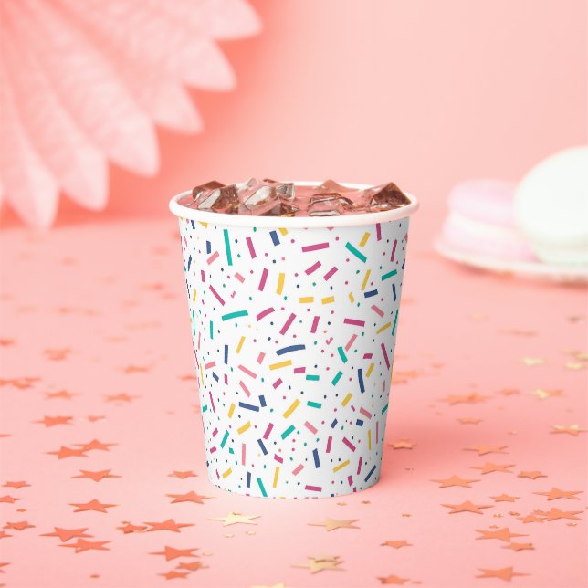 Birthday Sprinkles Candy Pattern Paper Cups (Insitu)