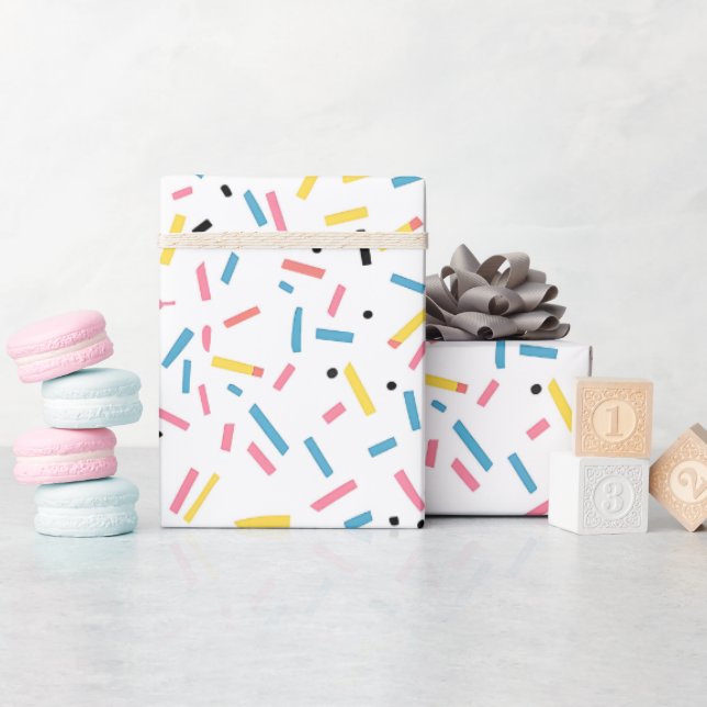 Birthday Sprinkles Candy Pattern Wrapping Paper (Baby Shower)