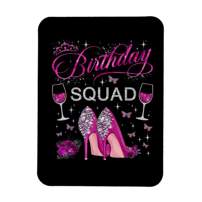 Birthday Squad Butterflies Magnet (Vertical)