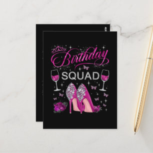 Birthday Squad Butterflies Postcard