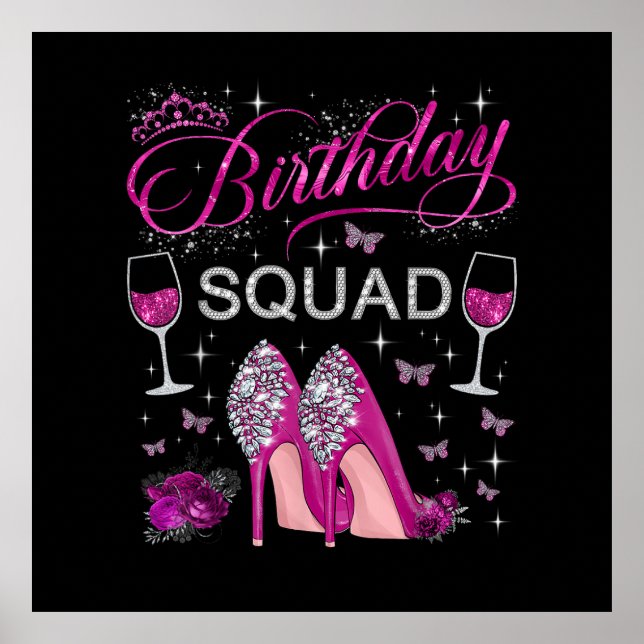 Birthday Squad Butterflies Poster (Front)