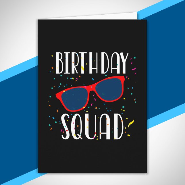Birthday Squad Cool Fun Cute Matching Party Card (Creator Uploaded)