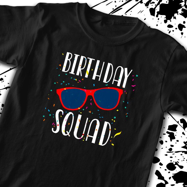 Birthday Squad Cool Fun Cute Matching Party T-Shirt (Creator Uploaded)