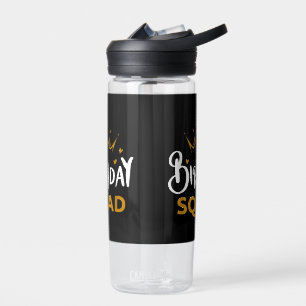 Birthday Squad Party Matching Family Group Funny B Water Bottle