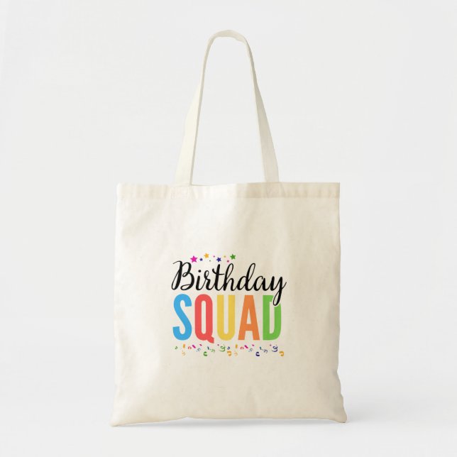 BIRTHDAY SQUAD TOTE BAG (Front)