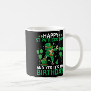 Birthday St Patrick's Day Boys Dabbing Leprechaun Coffee Mug