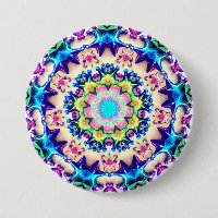 ~ Birthday Star Pattern Personalised ~ Button