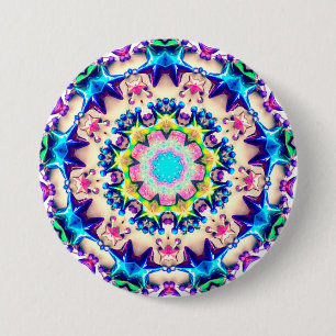 ~ Birthday Star Pattern Personalised ~ Button