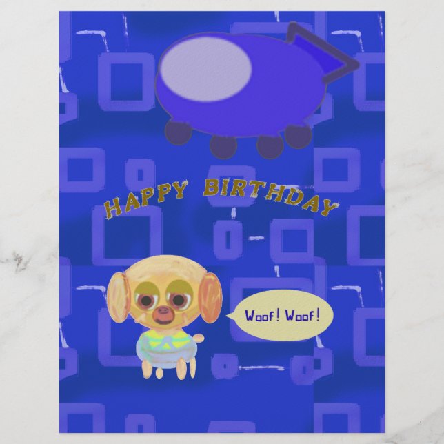 Birthday Stationery Custom Letterhead (Front)