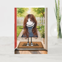 Birthday Stick Figure Girl with Martini