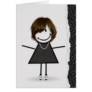Birthday Stick Girl with Sneakers