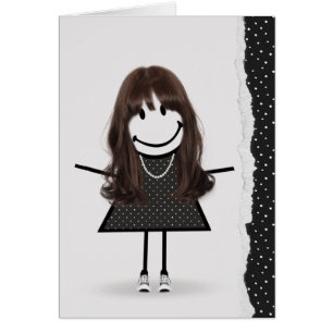 Birthday Stick Girl with Sneakers