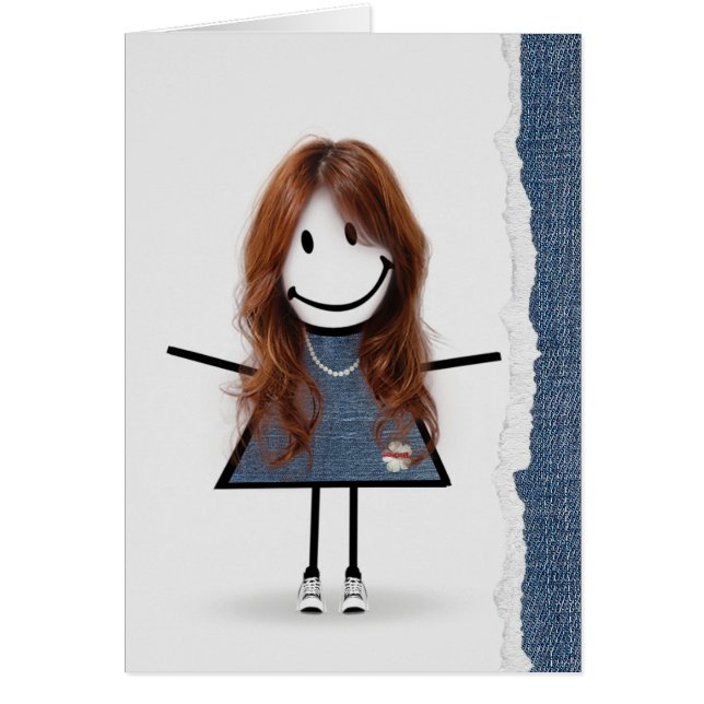 Birthday Stick Girl with Sneakers (Front)