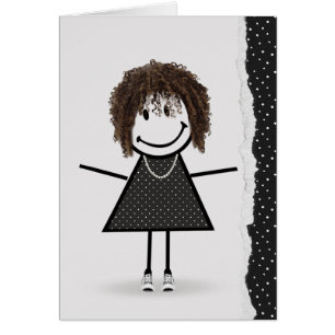Birthday Stick Girl with Sneakers