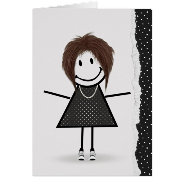 Birthday Stick Girl with Sneakers (Front)