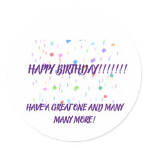 Birthday sticker