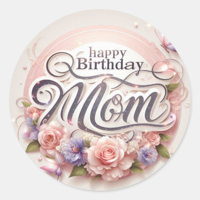 Birthday sticker for mother  (Front)