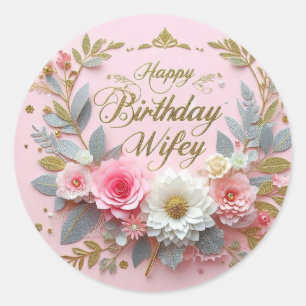 Birthday sticker for wife