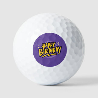 Birthday Sticker Golf Balls