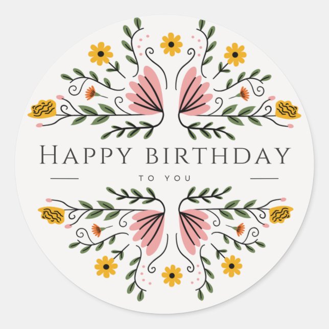 Birthday stickers (Front)
