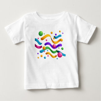 Birthday Streamers – Colorful Party Baby T-Shirt
