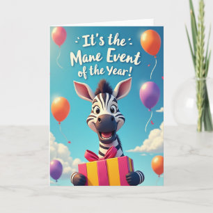 Birthday Striped Creature Card