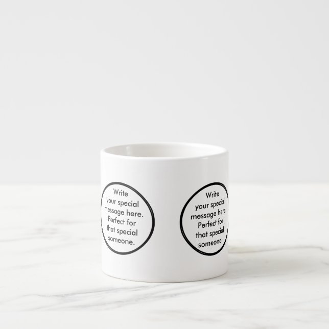 Birthday Suit Talking Ms. Penguin Personalised Espresso Cup (Front)