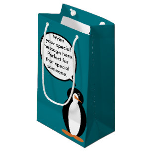 Birthday Suit Talking Ms. Penguin Personalised Small Gift Bag