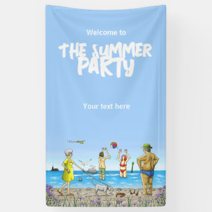 Birthday Summer Beach Party Banner