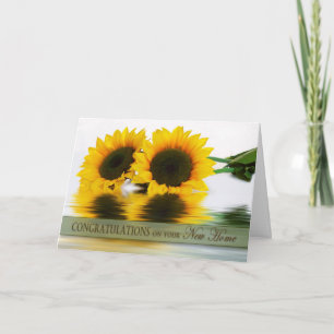 BIRTHDAY - SUNFLOWERS - CONGRAULATIONS - NEW HOME CARD