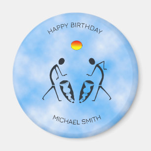 Birthday, Sunny Celebration Silhouette Dancers Magnet