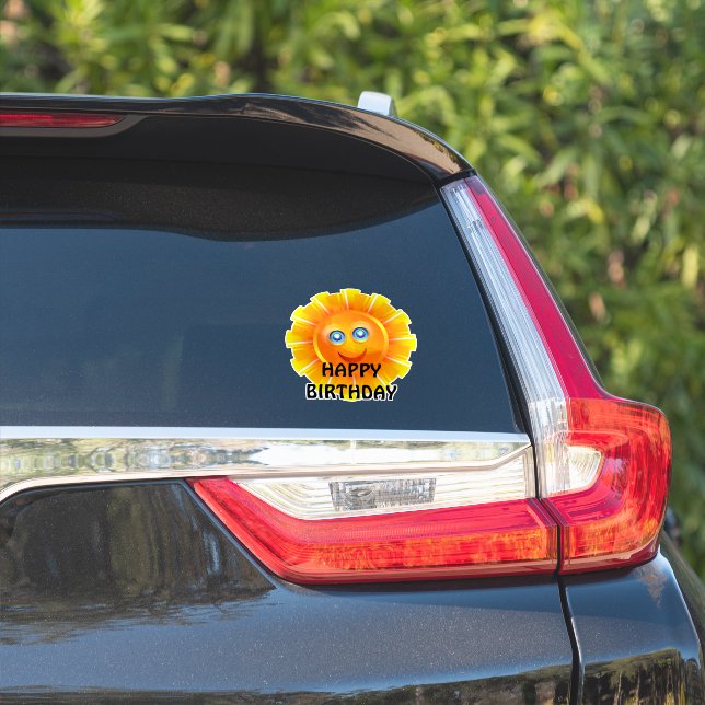 BIRTHDAY: Sunshine birthday sticker (Car Side)