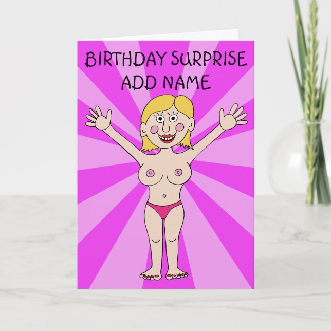Birthday Surprise For Him  Card (Front)