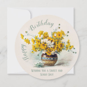 Birthday Sweet & Sunny Paul de Longpre flowers Card