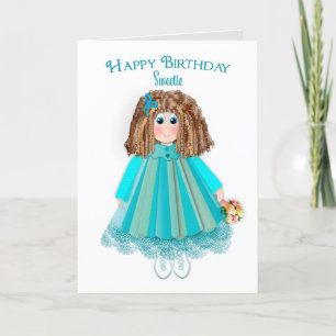 Birthday, Sweetie, Baby Doll & Dollhouse Card
