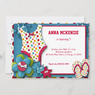 Birthday Swim Suit Invitation