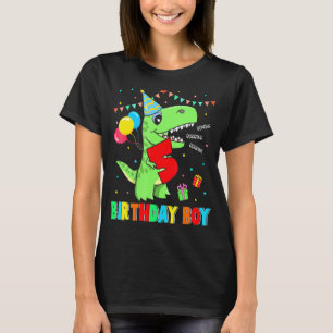 Birthday T Rex Boy 5th Birthday T Rex Dinosaur Ki T-Shirt