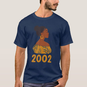 Birthday T S Born In 2002 20 Years Old Black Women T-Shirt