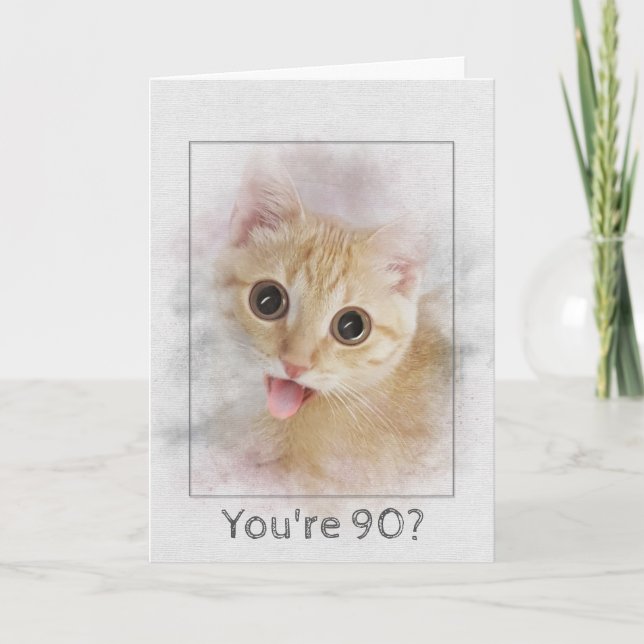Birthday tabby kitten card (Front)